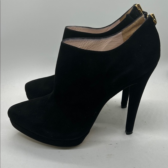 Miu Miu Sexy Black Suede Stiletto Heel Ankle Boots Shoes **Size 37.5/US 7.5** 🔥🔥 - Picture 5 of 13